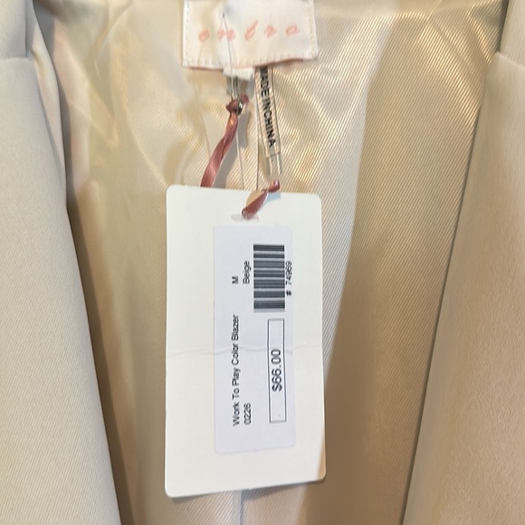 Work to play beige nwt $66 lined classy city blazer - Picture 4 of 4